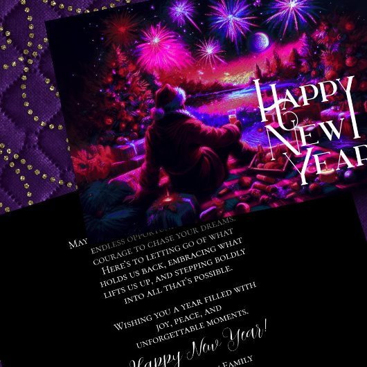 チョークスケッチ感動的年賀状 カード