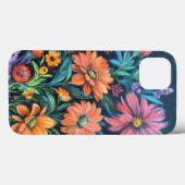 チョークスケッチ鮮やかの花 – 芸術的フローラ Case-Mate iPhoneケース (裏面 (横))
