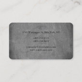 チョークスタイリッシュボユニークードレッドはっきりした文字モノグラム 名刺 (裏面)