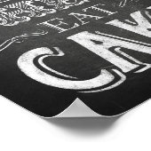 チョークスタイルはケーキ食べのサインプリント ポスター (角)