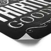 チョークスタイルキスをするあなたの30代別れプリント ポスター (角)