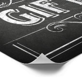 チョークスタイルギフト標識プリント ポスター (角)