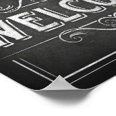 チョークスタイルパーティープリント/ウェルカムサインポスター ポスター (角)