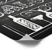 チョークスタイルパーティープリント/サロン標識 ポスター (角)