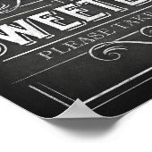 チョークスタイルパーティープリントSWEETESYトリートサインプリント ポスター (角)