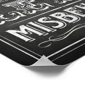 チョークスタイルレッスミスバハサインプリント ポスター (角)