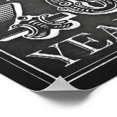 チョークスタイル応援40年への署名プリント ポスター (角)