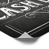 チョークスタイル現金バー標識プリント ポスター (角)