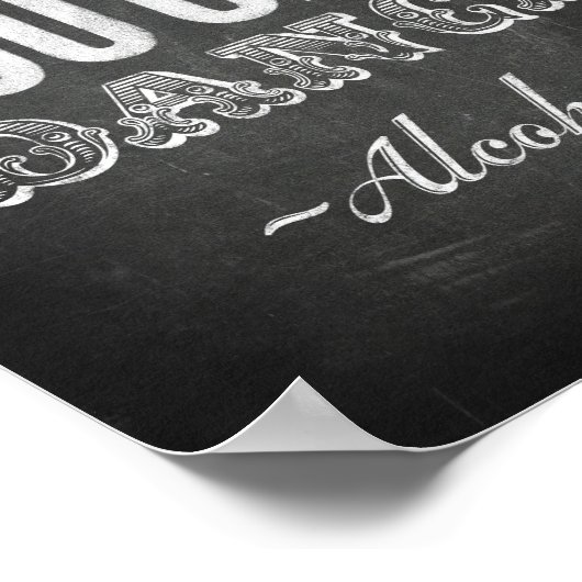 チョークスタイル私を信頼して踊ることができる – アルコールプリント ポスター (角)