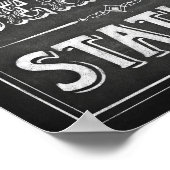 チョークスタイル自撮ステーションサインプリント ポスター (角)