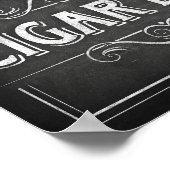 チョークスタイル葉巻バー標識プリント ポスター (角)