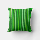 チョークストライプ – エメラルドとライムグリーン クッション (裏面)
