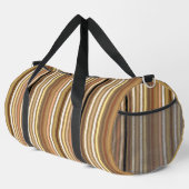 チョークストライプ、ラクダ・タン、ブラウン、ベージュ ダッフルバッグ (右コーナー)