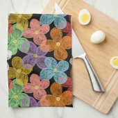 チョークデイジー キッチンタオル (四つ折り)