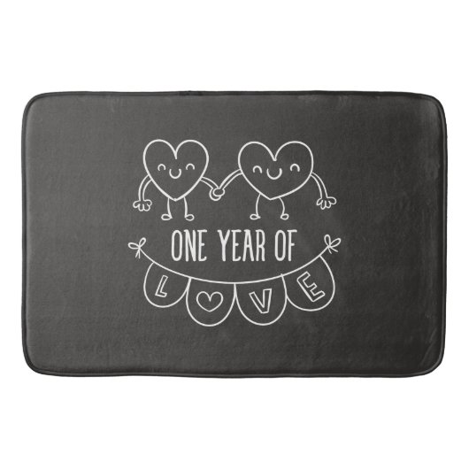 チョークハートバスマット1周年記念 バスマット (正面)