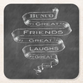 チョークバンココースター スクエアペーパーコースター (正面)