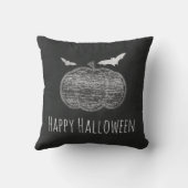 チョークパンプキン&こうもりシャルボードハロウィンホーム クッション (裏面)