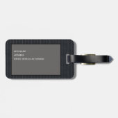 チョークパーソナライズされたストライプツイードルックラゲッジタグ ラゲッジタグ (裏面横)