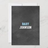 チョークパーソナライズされたボードサッカーテーマベビーシャワー 招待状 (裏面)