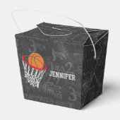 チョークパーソナライズされたボードバスケットボールとフープ フェイバーボックス (裏面サイド)