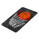 チョークパーソナライズされたボードバスケットボールとフープ マグネット (左側)