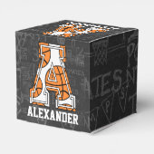 チョークパーソナライズされたボードバスケットボール文字A フェイバーボックス (裏面サイド)