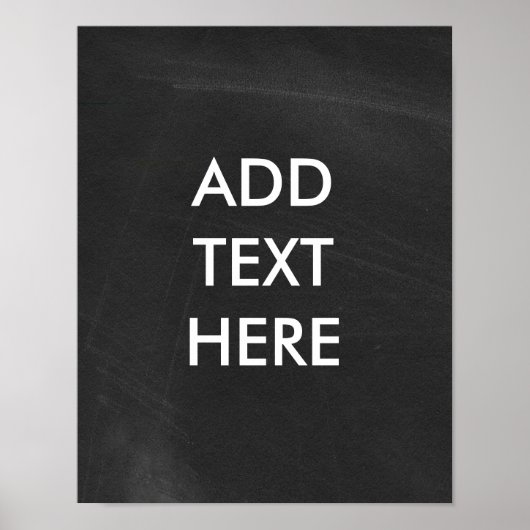 チョークパーソナライズされたボードプリント ポスター (正面)