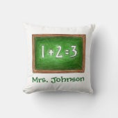 チョークパーソナライズされたボード石板数学先生クラス クッション (正面)