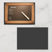 チョークビジネスCのArdoiseのヴィンテージの学校の石板 名刺 (正面/裏面)