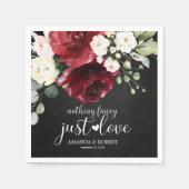 チョークファンシーバーガンディを愛し素朴ているもの スタンダードカクテルナプキン (正面)