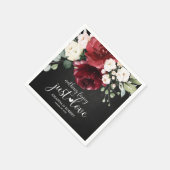 チョークファンシーバーガンディを愛し素朴ているもの スタンダードカクテルナプキン (角)