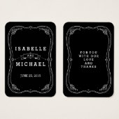 チョークファンシーボードヴィンテージウェディングギフトラベル (正面&裏面)