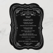 チョークファンシーボードヴィンテージ結婚式プログラム プログラム (正面/裏面)