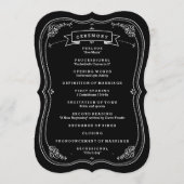 チョークファンシーボードヴィンテージ結婚式プログラム プログラム (正面)