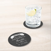 チョークフェイクボード感謝ハート紙コースター4 ラウンドペーパーコースター (インサイチュ)