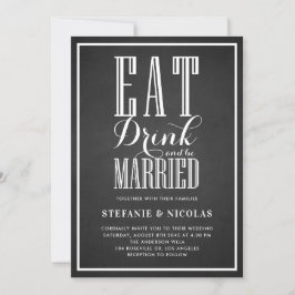 チョークフェイクボ食べードドリンクとビー結婚ズ 招待状