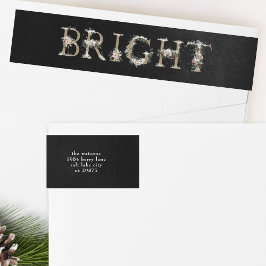 チョークフローラアルファベットブライト差出人住所ラベル ラップアラウンドラベル