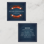 チョークブルーライフガードライフプレサーバリングや輪 スクエア名刺 (正面/裏面)