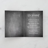 チョークボードで25周年を迎える カード (内部)