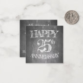 チョークボードで25周年を迎える ノートカード (正面/裏面インサイチュ)