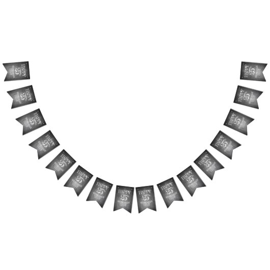 チョークボードで25周年を迎える バンティングフラッグ (全)