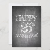 チョークボードで25周年を迎える 招待状 (正面)