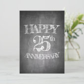 チョークボードで25周年を迎える 招待状 (スタンド正面)
