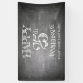 チョークボードで25周年を迎える 横断幕 (縦)