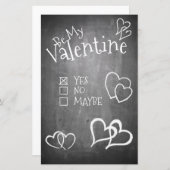 チョークボードに私のバレンタイン (正面/裏面)