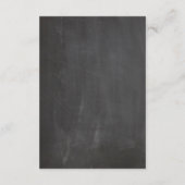 チョークボードのウェディング レセプション カードにストリング ライト エンクロージャーカード (裏面)