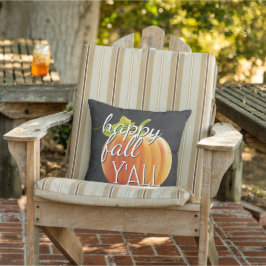 チョークボードのカボチャ Happy Fall Yall アウトドアクッション