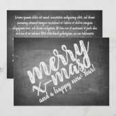 チョークボードのクリスマスグリーティング (正面/裏面)