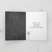 チョークボードのタンポポのお礼 サンキューカード (内部)