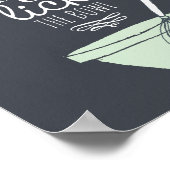 チョークボードクリックザボウル引用文キッチンアートプリント ポスター (角)